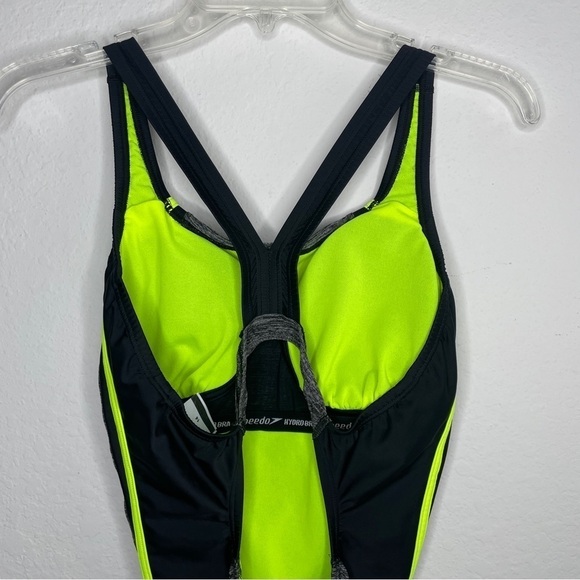 Speedo One Piece Swimsuit Creora Highclo Quantum Splice Heather Radiance - Picture 4 of 10